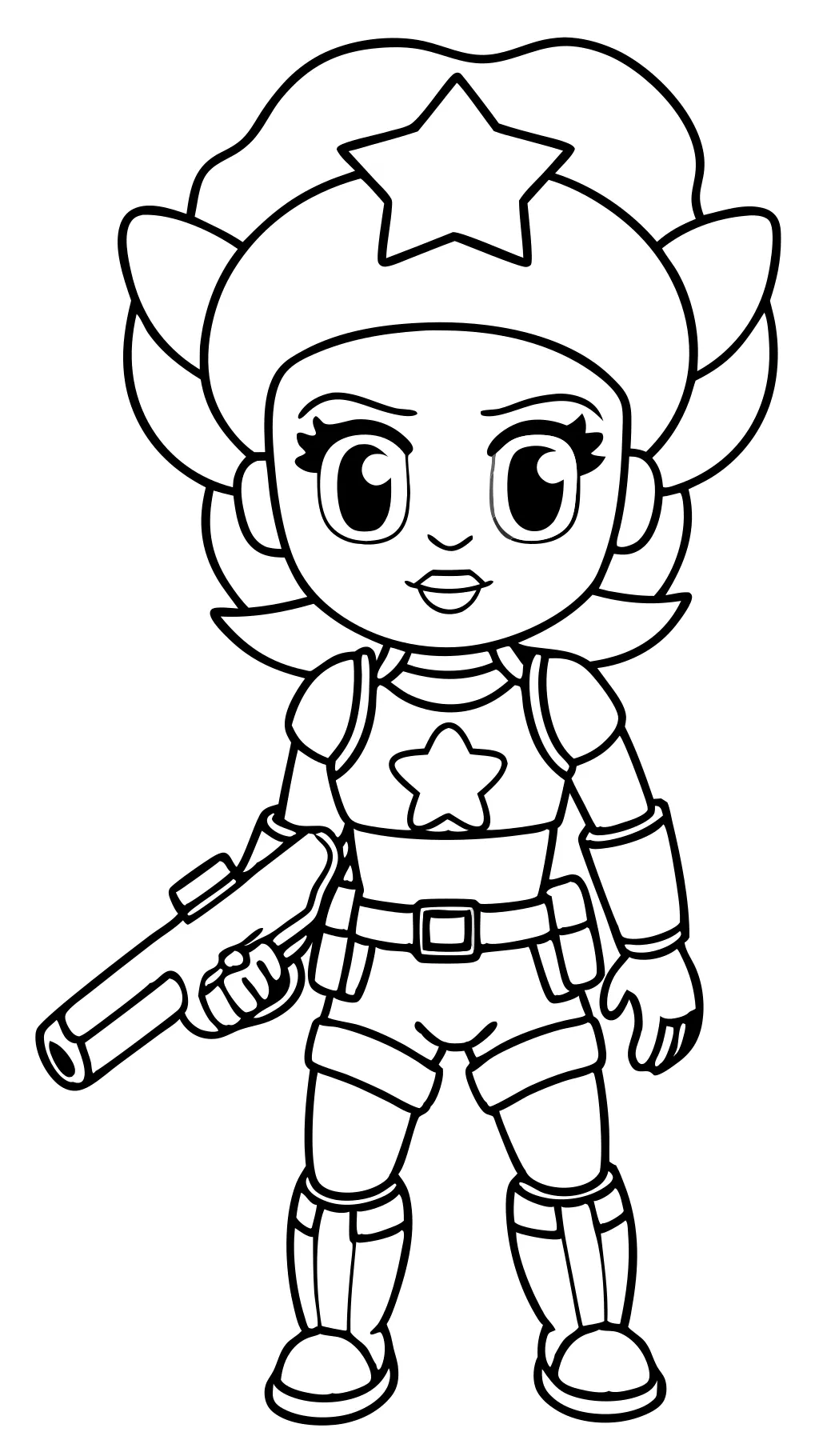 Página para colorear de Brawl Stars Shelly